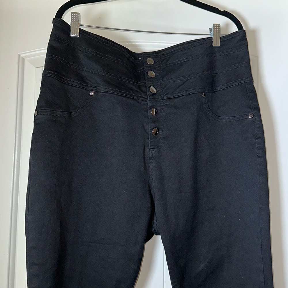 City Chic High Waist Jeans Black Jeans